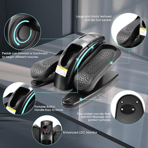 ANCHEER Under Desk Elliptical Machine – Quiet Pedal Exerciser for Seniors, Office & Home, Low-Impact Seated Leg Workout Equipment, Smart LCD Display, Remote Control - Image 14