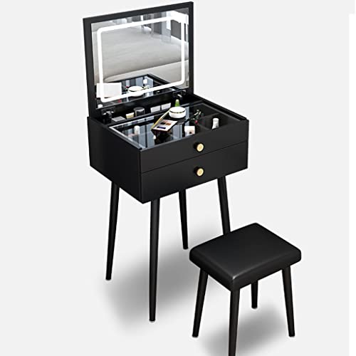 ENGENDER Makeup Vanity Vanity Table Set Flip Dresser Modern Minimalist Small Dresser for Bedroom Ladies Fashion Dresser Dresser with Drawers Vanity Table (Color : A, Size : L50cm) - Image 8