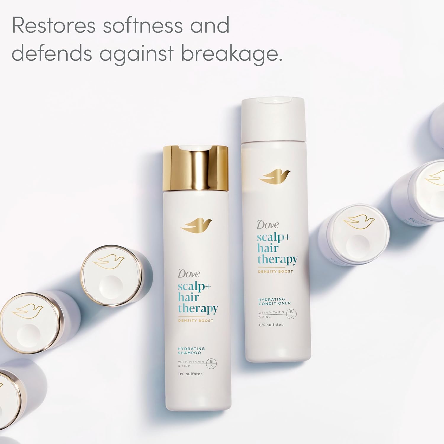Dove Density Boost Hydrating Conditioner Scalp + Hair Therapy for dry hair, with Vitamin B3, Zinc and 0% sulfates, 9.25 oz - Image 4