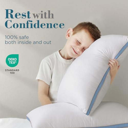viewstar Bed Pillows King Size Set of 2, Hotel Quality, Down Alternative Big Pillow for Back, Stomach or Side Sleepers, Firm - Image 64