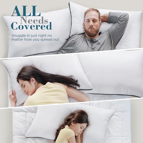 viewstar Bed Pillows King Size Set of 2, Hotel Quality, Down Alternative Big Pillow for Back, Stomach or Side Sleepers, Firm - Image 87