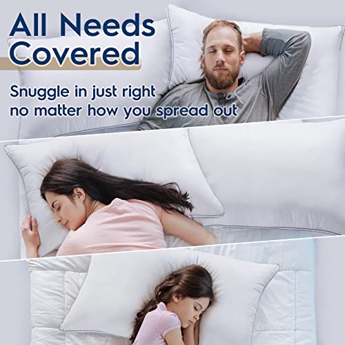 viewstar Bed Pillows King Size Set of 2, Hotel Quality, Down Alternative Big Pillow for Back, Stomach or Side Sleepers, Firm - Image 20