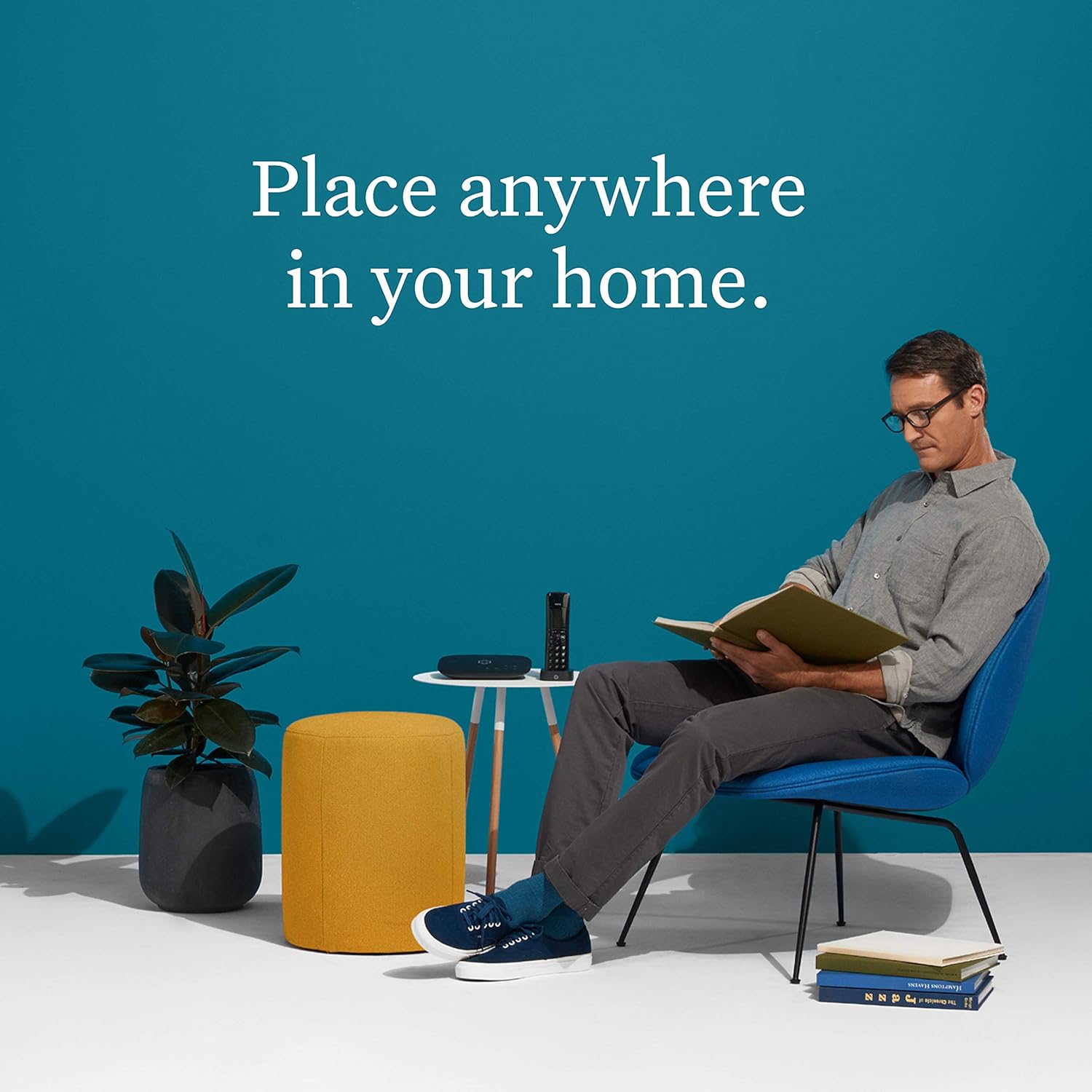 Ooma Telo Air 2 VoIP Free Home Phone Service with wireless and Bluetooth connectivity. Affordable Internet-based landline replacement. Unlimited nationwide calling. Low international rates,Black - Image 3