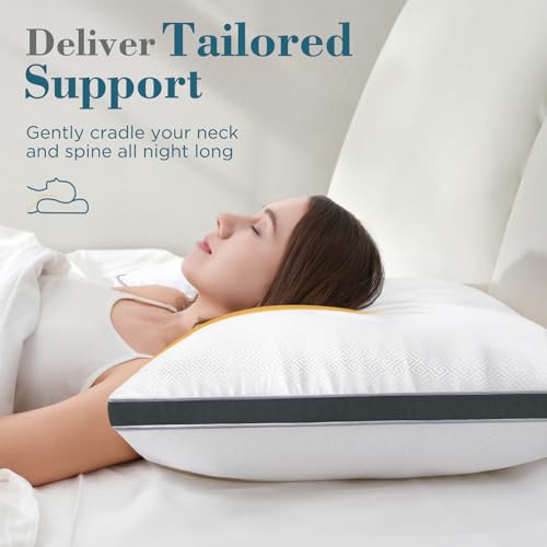 viewstar Bed Pillows King Size Set of 2, Hotel Quality, Down Alternative Big Pillow for Back, Stomach or Side Sleepers, Firm - Image 82